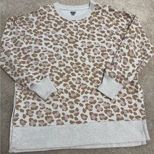 Aerie Beige Ribbed Crewneck Sweater